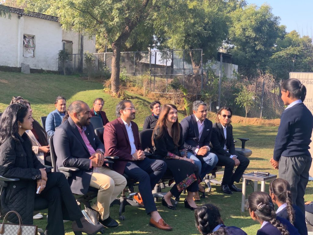 Chief Purpose Officer(SnP Global) interacting with NeeV Children