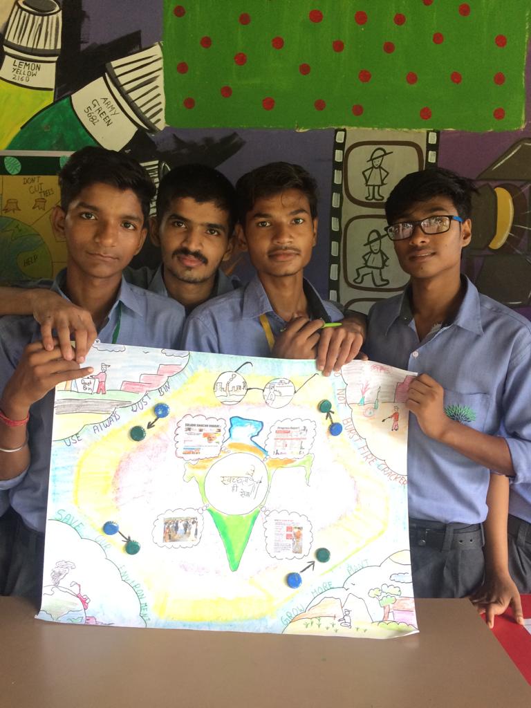 Poster making on Science Exhibition