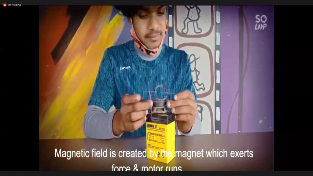 Suleman explaining magnetic field creation